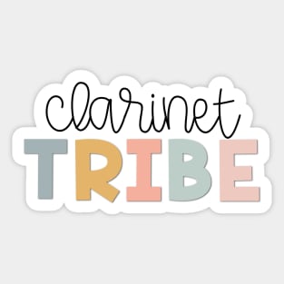 Clarinet Tribe Muted Pastels Sticker